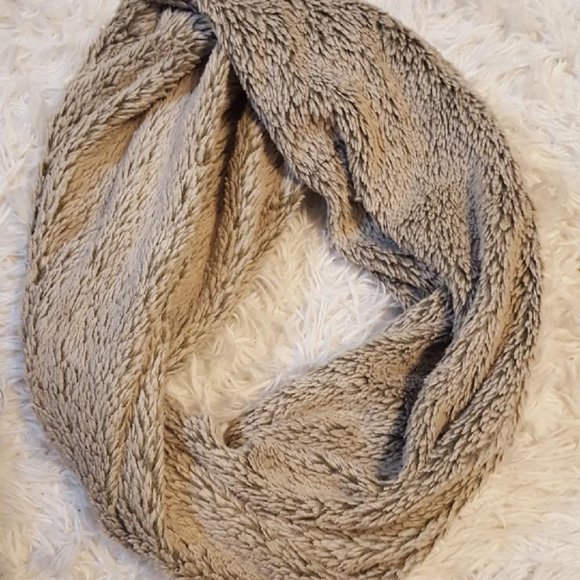 Accessories - Tan Fuzzy Scarf